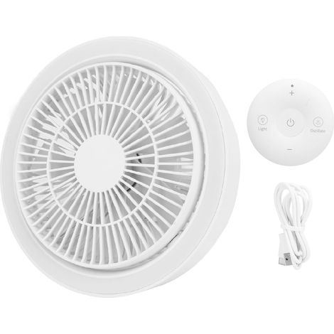 Ventilateur suspendu LED camping rotatif 4000mAh rechargeable 3 niveaux luminosité télécommande lampe tente (1/5)