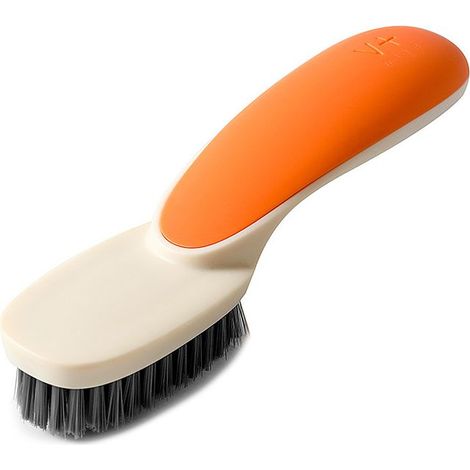 Brosse à récurer Poils durs Linge Vêtements Chaussures Brosse à récurer Portable Plastique Main Cuisine Salle de bain Brosse de nettoyage 1pcs Manche long Orange Blanc (1/5)