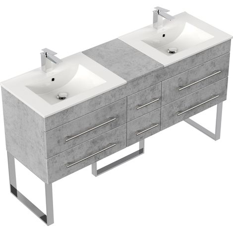 Stand Badmöbel Roma XL SoftClose beton (1/5)