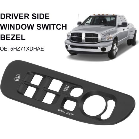Vitre de Commutateur de Fenêtre Conducteur 5HZ71XDHAE Panneau de Commande pour 1500 2500 3500 2006-2008 Noir ABS Facile à Remplacer (1/5)