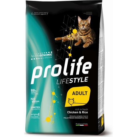 Gatto - Life Style Pollo & Riso Prolife - size 400 gr (1/2)