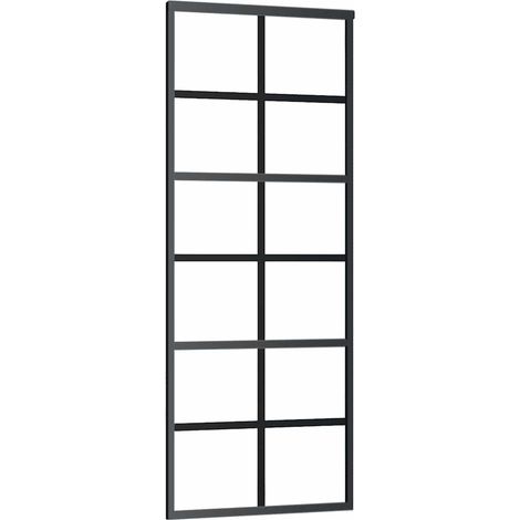 Maison Exclusive - Schiebetür ESG-Glas und Aluminium 76x205 cm Sc