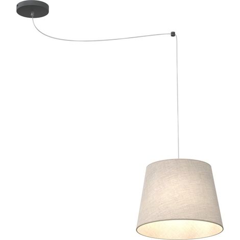 Suspension minimaliste beige abat-jour E27 15W Ascot Emibig (1/3)