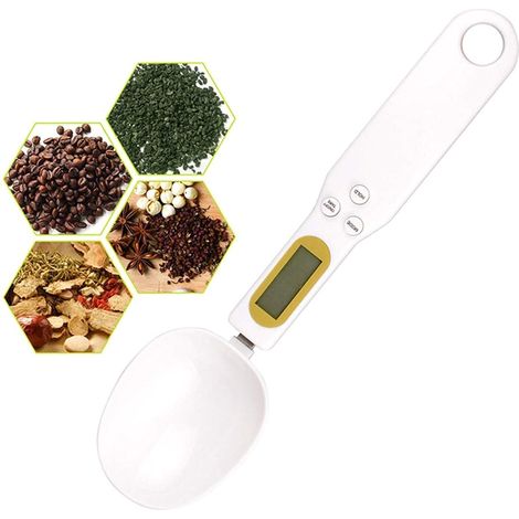 Balance de cuisine - Rangement de cuisine - Balance pour cuillères - Balance pour cuillères numérique - Cuisine - Ustensiles de cuisine - Balance - jusqu'à 500 grammes-AquaForge