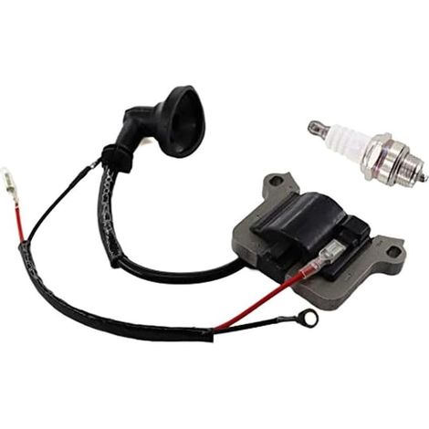 Lot de 2 bobines d'allumage pour tondeuse à gazon Hyundai HYMT5200X HYBC5200X HYEA5200X Remplace la pièce 1154077 Construction en caoutchouc métallique résistant aux hautes températures (1/5)