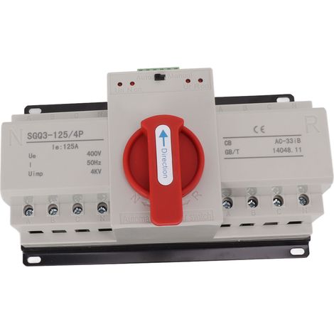 Interrupteur de Transfert Automatique 400V 125A Double Alimentation pour Maison - Mode Auto/Manuel (1/5)
