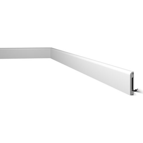 Plinthe NMC FL12 WALLSTYL Noel Marquet Planchette Moulure en stuc Moulure décorative design intemporel classique blanc 2 m