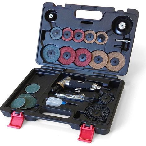 Kit con smerigliatrice PROFESSIONALE 110° Rosver con accessori platorelli.dischI