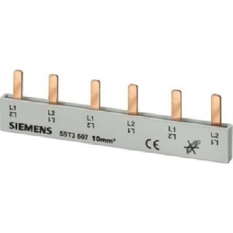 Siemens Stiftsammelschiene 10mm2, 2-phasig, 6x (1PH+N), 210mm, 5ST3608