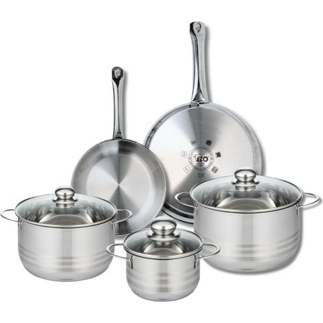 Batterie cuisine 2 poêles 24/28 cm et 3 faitouts 16/20/24 cm (1/5)