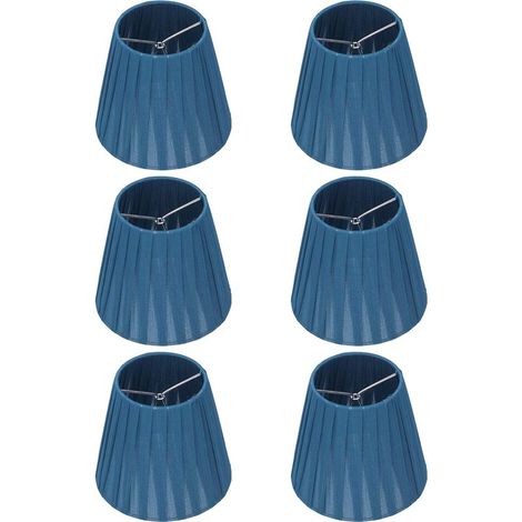 Abat-jour, abat-jour 6 pièces, 3,5" 5,1" 5,5" Clip bleu sur une bonne transmission de la lumière, pour lustre de petite taille A, B, C, F, P (1/5)