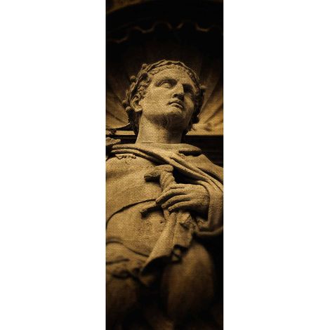 Papier peint panoramique antique vintage pour couloir | Tapisserie panoramique statue en pierre idéal bureau | Papier peint panoramique salon - 280 x 100 cm (1 pièce) (1/2)