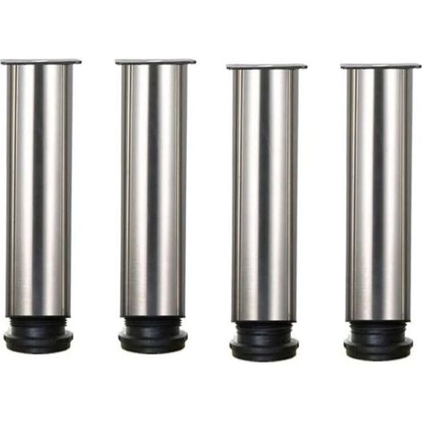 Gambe per mobili - Set di 4 gambe per mobili regolabili in acciaio inossidabile per divani, tavoli e armadietti - 20 cm - 20 cm (1/4)