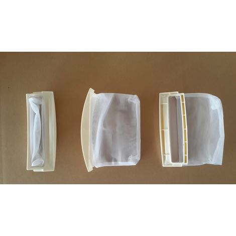 Arc-shaped washing machine filter bag measuring 14246 mm, compatible with Panasonic, LG and TCL models.