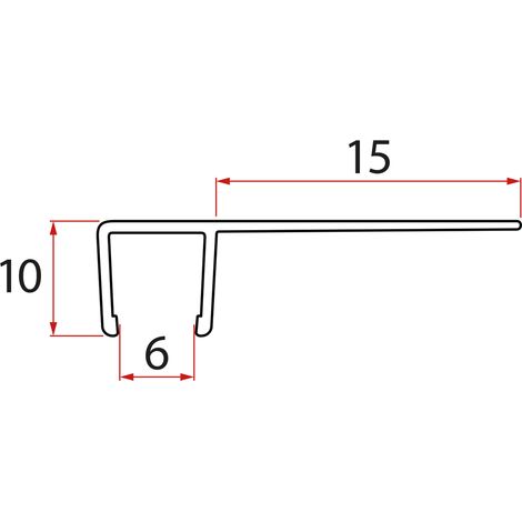 Jeu de joints verticaux pour verre 6/6mm, 2000mm (1/2)
