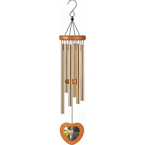 Carillon éolien d'extérieur avec cadre, 66 cm (26 pouces), pour se souvenir des êtres chers ou des animaux de compagnie décédés. (1/5)