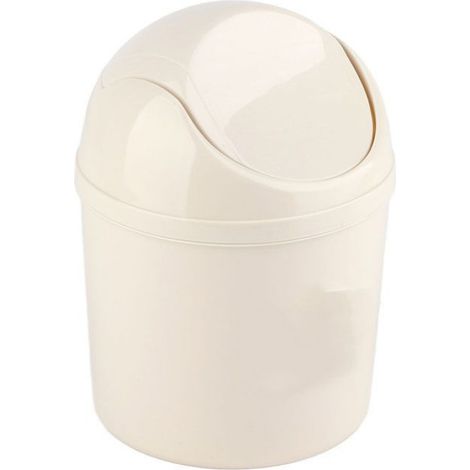 poubelle de table Mini poubelle de bureau en PP, compacte, Design avec couvercle intime, pour la table lutrin (1/5)