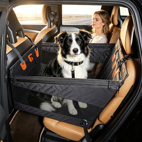 Siège Auto pour Animaux domestiques, avec Ceinture de sécurité pour Chien et fenêtre en Filet Respirante, étanche et résistant à l'abrasion, adapté aux Chiens de Taille Moyenne et Grande (1/5)