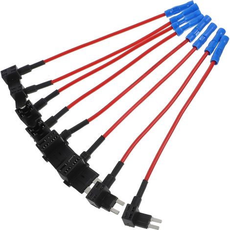 8 Pièces Kit de Dérivation de Fusible pour Voiture, Porte-fusible en Métal et Plastique, Compatible Divers Modèles de Voiture, Installation Facile, Protège les Courts-circuits (1/5)