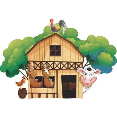 Lustige Tier-Wandtattoos zum Selbermachen: Fensteraufkleber zum Abziehen und Aufkleben – Wanddeko für Kinderzimmer, Kleinkinderzimmer, Babyzimmer, Kleiderschranktür (1/5)