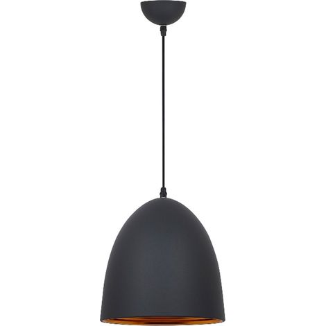 LAMPARA COLGANTE E27 NEGRO ORO (1/3)