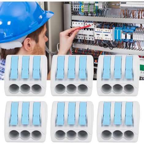 PCT-213 Drahtverbinder, kompakter 3-Port-Einziehverbinder, Steckverbinder, blau, 50 (1/5)