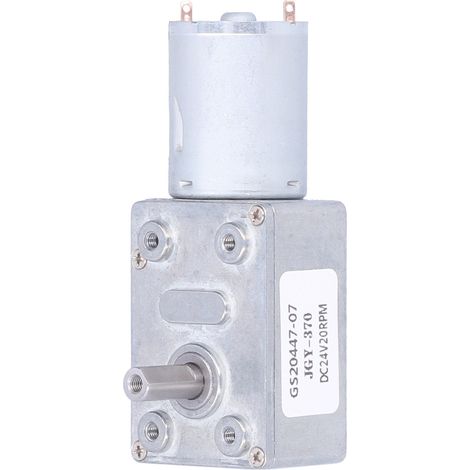 24-V-Gleichstrom-Schneckengetriebemotor mit Regler, hohes Drehmoment, Miniaturgetriebe für Roboter und elektronische Schlösser, 20 U/min (1/5)