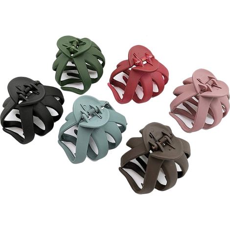 Pince À Cheveux - Pince Octopus À Dents Interlockées - Pour Cheveux Épais - Lot De 6 - 6 cm (1/5)