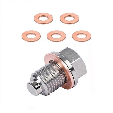 Bouchon de vidange d'huile magnétique M14 x 1,5, écrou de vidange de carter (1/5)