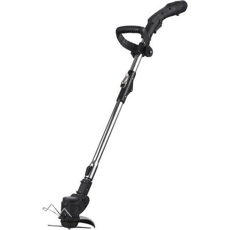 Coupe-herbe sans fil 12 V - Machine de désherbage légère - Lame de coupe en métal réglable en hauteur pour jardin et cour - Tonte des buissons - Élagage de la pelouse