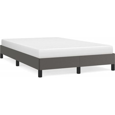 Maison Exclusive - Bettgestell Grau 120x200 cm Kunstleder (1/5)