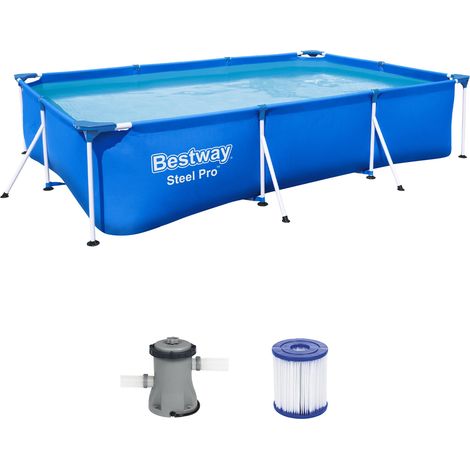 PISCINA RIGIDA RETTANGOLARE ALSERIO-PRO 56411 BESTWAY 300X201X66HCM