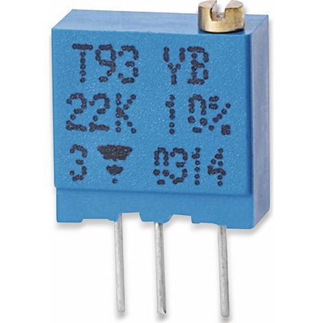 VISHAY Cermet-Trimmer T93YB, stehend, 0,5 W, 100 kΩ