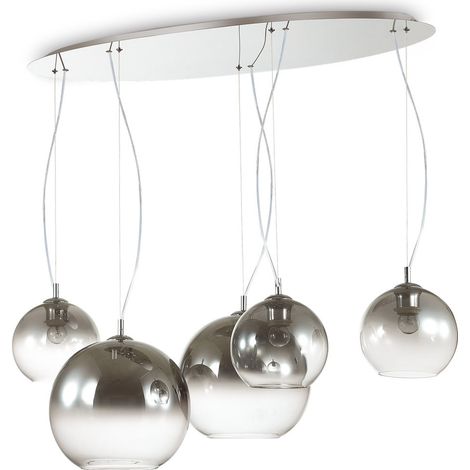Ideal Lux Discovery Fade - Colgante de techo colgante de 5 luces Cromado, E27 (1/2)