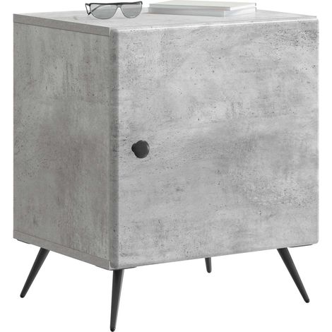 Maison Exclusive - Armadio da Notte Grigio Cemento 43 x 34,5 x 50 cm