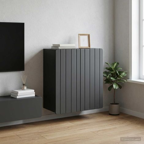 vidaXL Armoire Murale Noir 59 x 31 x 64 cm Bois d'ingénierie (1/5)