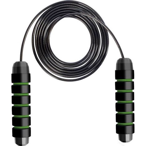2pcs Corde à Sauter, Speed Jump Rope Réglable pour Adulte Roulements à Billes Corde à Sauter Poignée en Mousse à mémoire de (1/4)