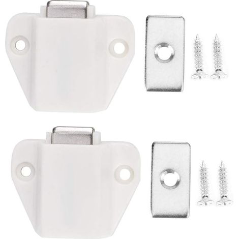 Lot de 8 loquets de porte simples robustes à ventouse magnétique (1/5)