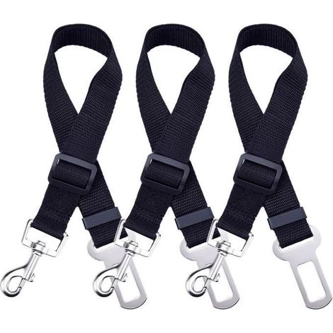 Panlom® 3Pcs Ceinture Sangle de Sécurité Chien Retenue Harnais Réglable pour Voiture Véhicule (1/4)