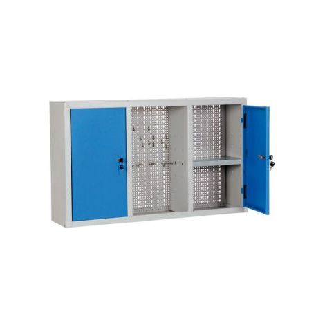 ARMADIO OFFICINA PORTAUTENSILI CON PANNELLO FORATO 2 ANTE CM 24X100X60 (37401) (1/2)