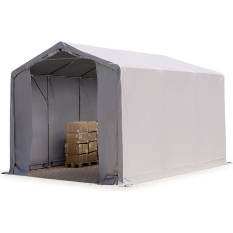 3x6m hangar TOOLPORT, PVC 850 N, H. 3m avec portes à fermeture Eclair