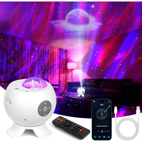 Projecteur Galaxie,18 modes d'aurore boréale Projecteur d'étoiles de Planétarium à 360 avec Fonction Timing,8 White Noise Machine,Projecteur de Galaxie pour Décoration Chambre Enfants Adultes (1/5)