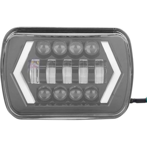 Car headlights, 7-inch square LED headlights with turn signals fit replacement beam halo angel eyes DRL for Wrangler Cherokee W250 Silverado Celica 1996-2017 (1/4)