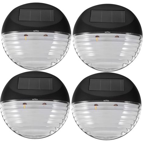 4 Pièces Lampes Solaire de Jardin Étanche LED pour Escaliers et Clôtures (1/5)