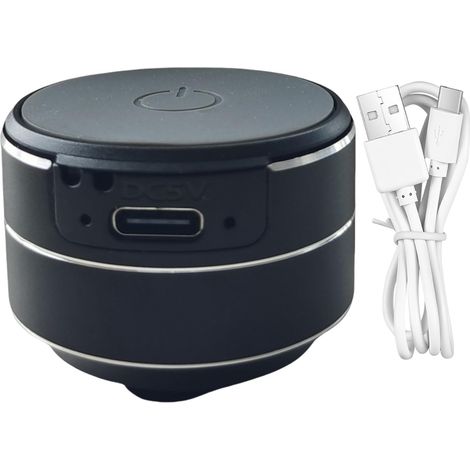 Mini-enceinte Bluetooth à conduction osseuse, basses stéréo, portable compacte sans fil avec ventouse, noire. (1/5)