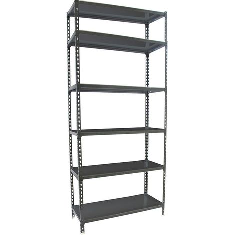 Simonrack Einzigartiges Anthrazit Metallregal 6 Etagen