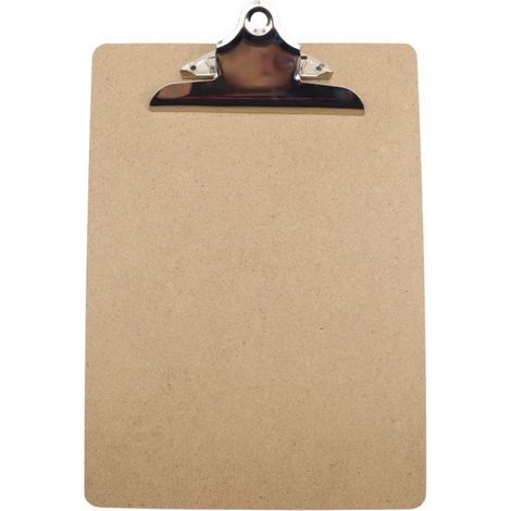 Porte-bloc A4 avec pince vintage Format vertical Fixation murale Idéal pour le bureau et l'atelier Bois (1/5)