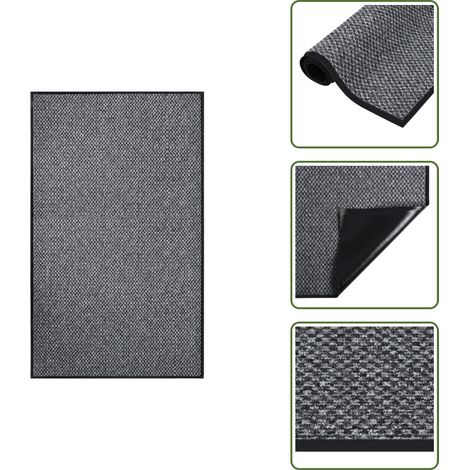 Paillasson Gris 90x150 cm - Tapis D'entrée - Paillasson Intérieur - Paillasson Extérieur - Tapis Absorbant - Tapis Résistant À L'eau (1/5)