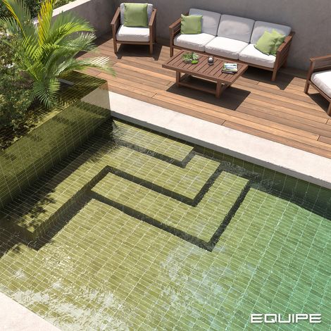 Carrelage mural faïence effet zellige COCO 15x5 cm Vert - Brillant / Poli - boîte de 0.50 m2 (1/5)