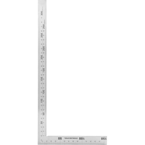 Équerre de mesure à angle droit 90° en acier inoxydable 300 x 150 mm (01) (1/5)